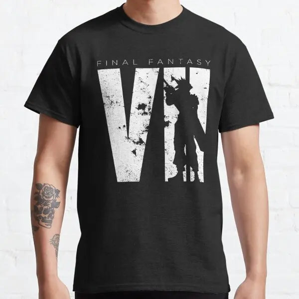 Final Fantasy 6 VI Sprites Men's  Cotton t-shirts Neck Short Sleeve