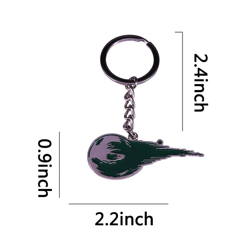 Final Fantasy 7 Meteor logo keychain.