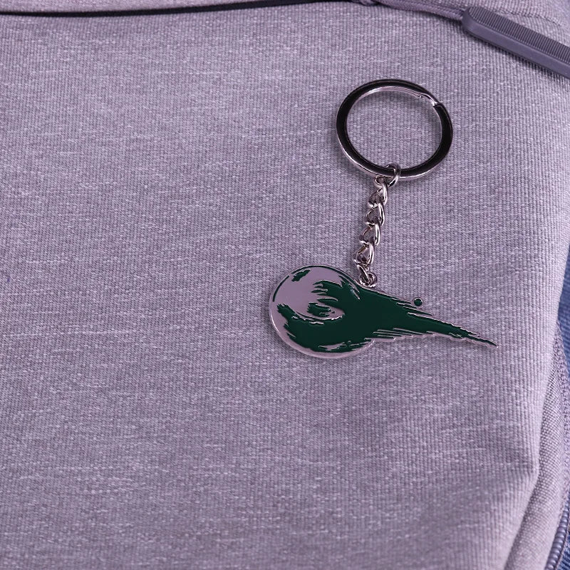 Final Fantasy 7 Meteor logo keychain.