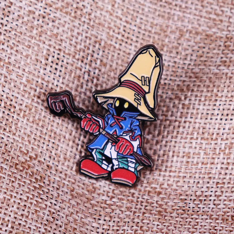 Final Fantasy Black Mage Vivi Enamel Pin Game Badge Brooch Backpack Decoration Jewelry