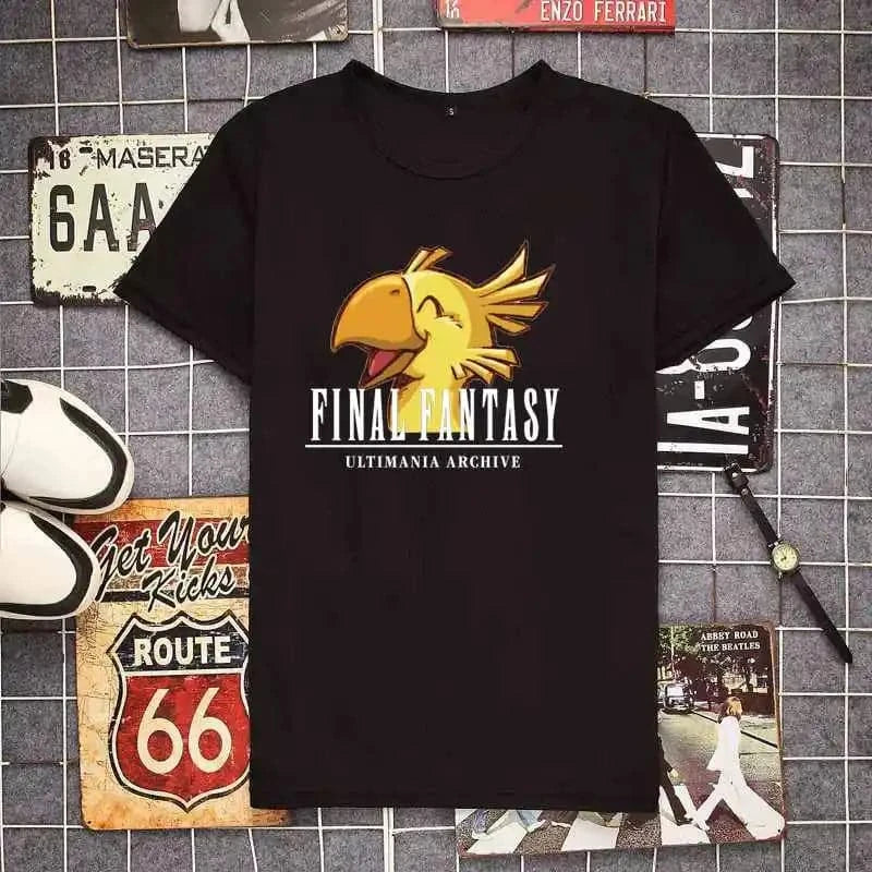 Final Fantasy Chocobo Graphic Tshirts Men Cloud VII FF7 Video Game Strife Shinra Soldier Streetwear T Shirt