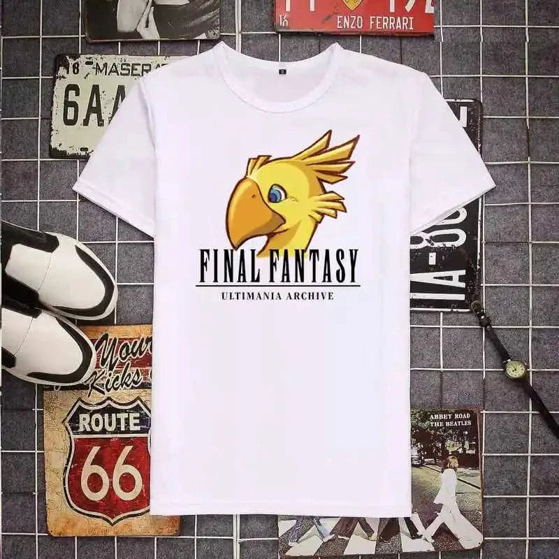 Final Fantasy Chocobo Graphic Tshirts Men Cloud VII FF7 Video Game Strife Shinra Soldier Streetwear T Shirt