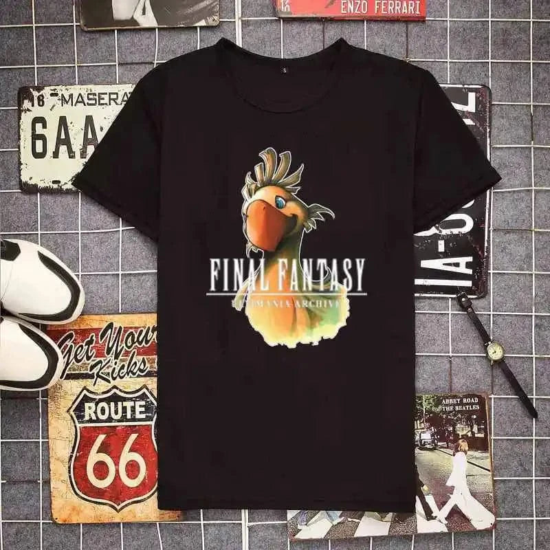 Final Fantasy Chocobo Graphic Tshirts Men Cloud VII FF7 Video Game Strife Shinra Soldier Streetwear T Shirt