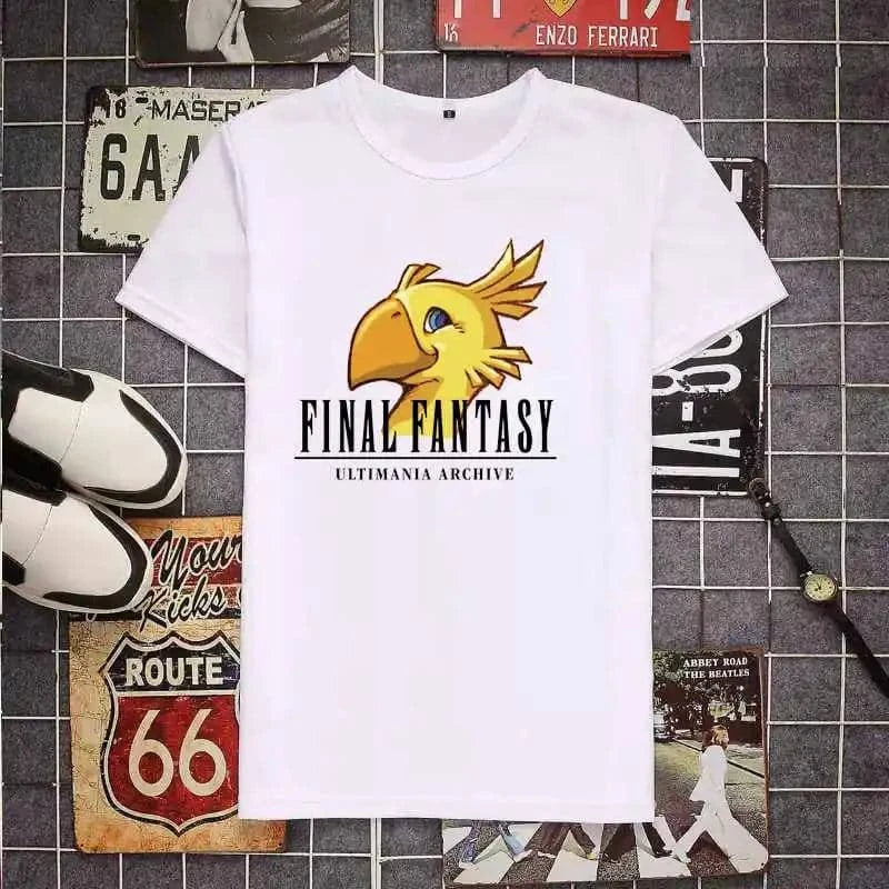 Final Fantasy Chocobo Graphic Tshirts Men Cloud VII FF7 Video Game Strife Shinra Soldier Streetwear T Shirt