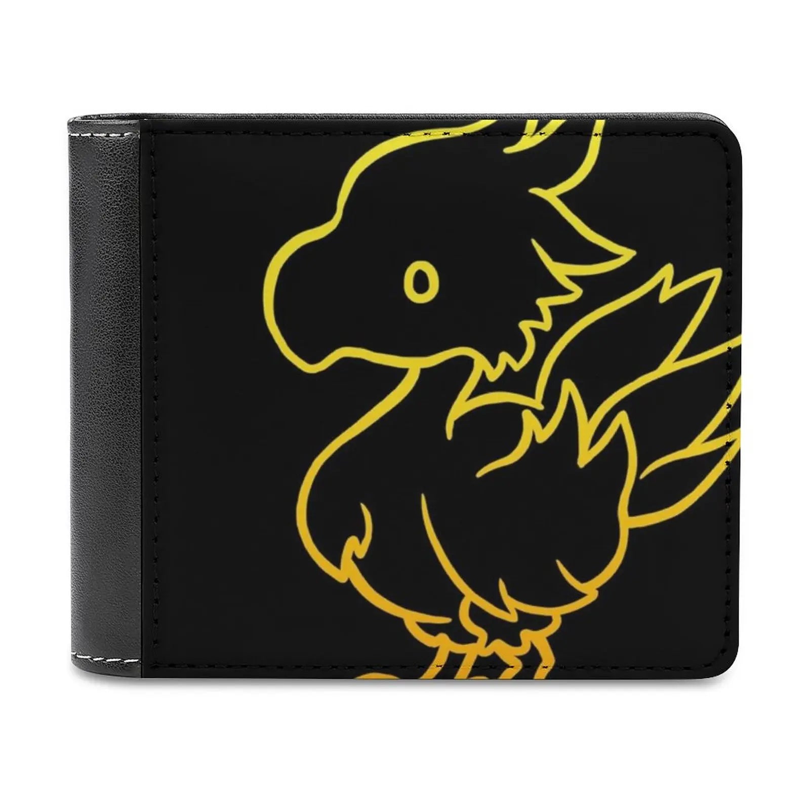 Final Fantasy-Chocobo Leather Wallet Men's Wallet  Kweh Final Fantasy Chocobo Yellow