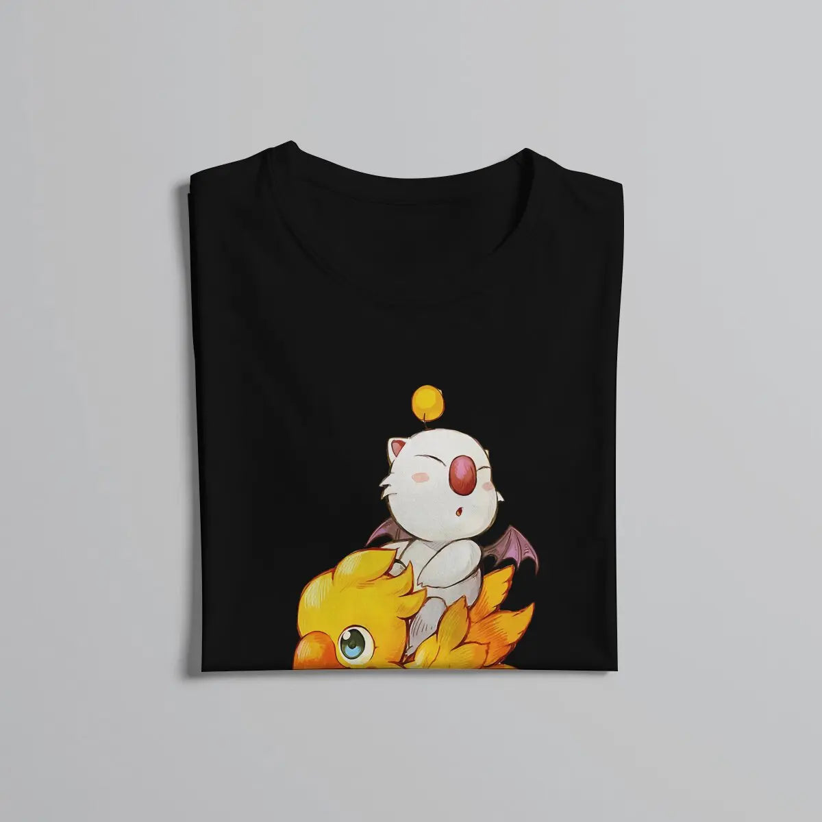 Final Fantasy Chocobo Moogle Tshirt Graphic Men Tops  Fashion Summer Polyester Streetwear Harajuku T Shirt