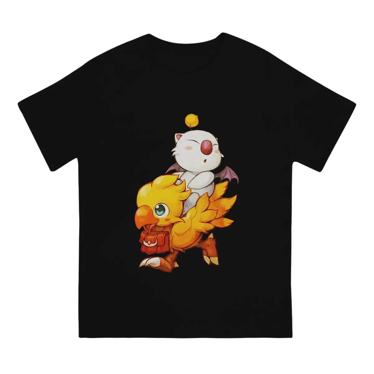 Final Fantasy Chocobo Moogle Tshirt Graphic Men Tops  Fashion Summer Polyester Streetwear Harajuku T Shirt