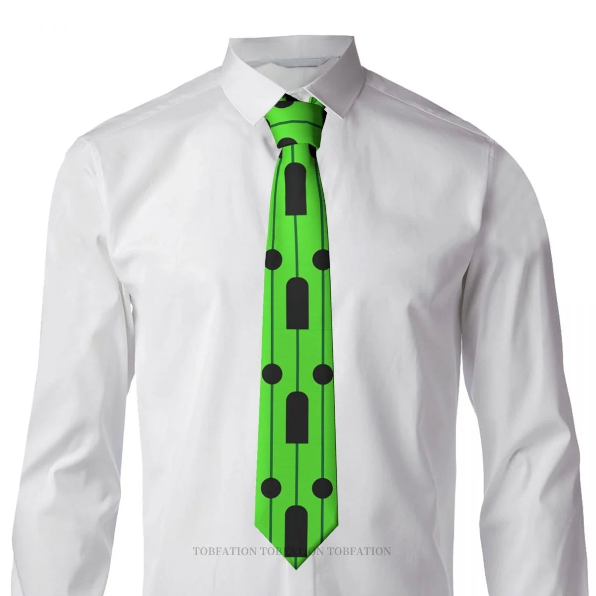 Final Fantasy Game Cactuar The Cactus Men Ties 3D Printed Hip-Hop Street Business Wedding Party Shirt Accessories