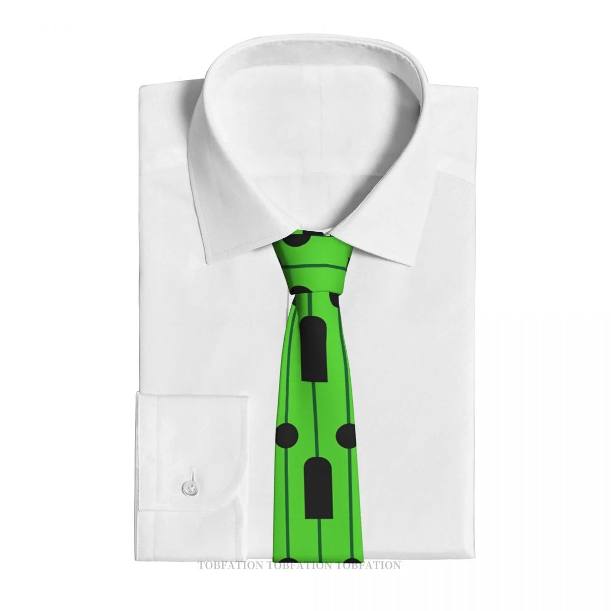 Final Fantasy Game Cactuar The Cactus Men Ties 3D Printed Hip-Hop Street Business Wedding Party Shirt Accessories