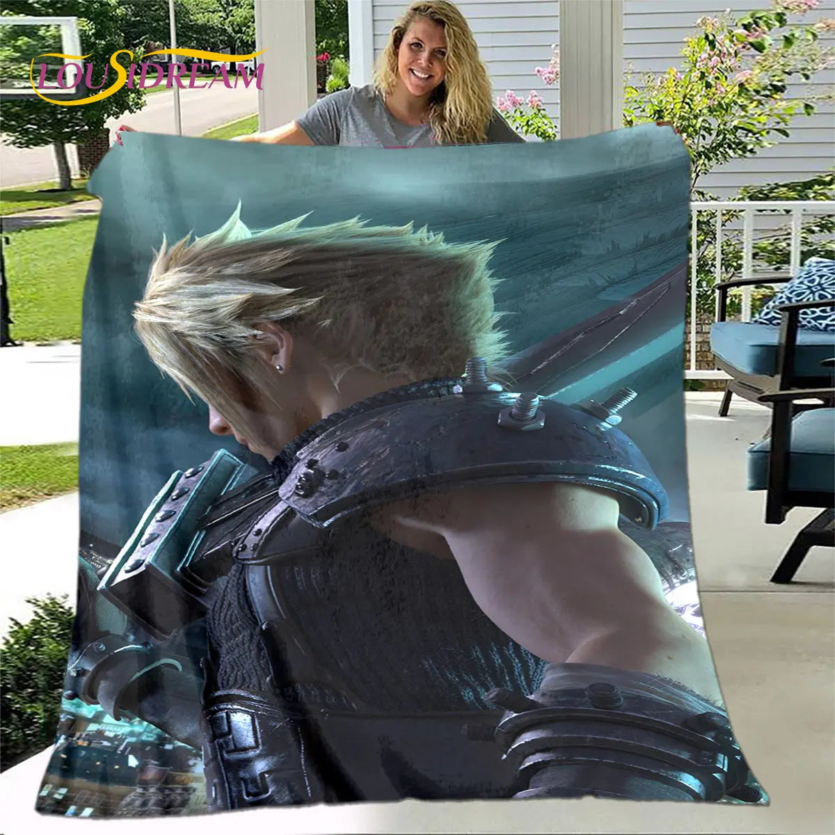 Final Fantasy Game Gamer Soft Plush Blanket,Flannel Blanket Throw Blanket for Living Room Bedroom Bed Sofa Picnic Cover Kid Warm