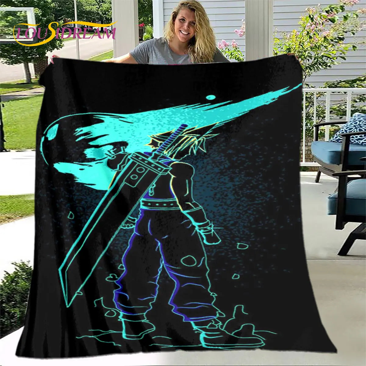 Final Fantasy Game Gamer Soft Plush Blanket,Flannel Blanket Throw Blanket for Living Room Bedroom Bed Sofa Picnic Cover Kid Warm