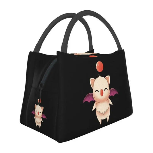 Final Fantasy Moogle Portable Lunch Box Women Thermal Cooler Food Insulated Lunch Bag Hospital Office Pinic Container