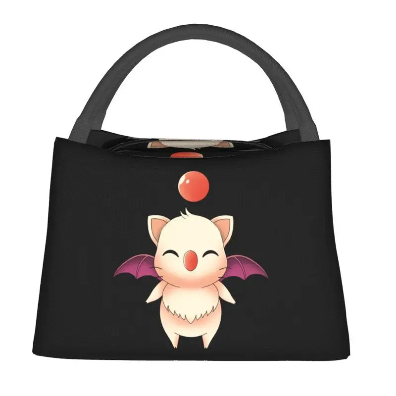 Final Fantasy Moogle Portable Lunch Box Women Thermal Cooler Food Insulated Lunch Bag Hospital Office Pinic Container