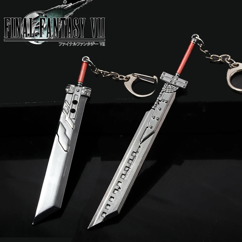 Final Fantasy Remake Cloud Strife Buster Sword Keychain Zack Fair Weapon Sword of Armor Break Key Ring For Fans Jewelry