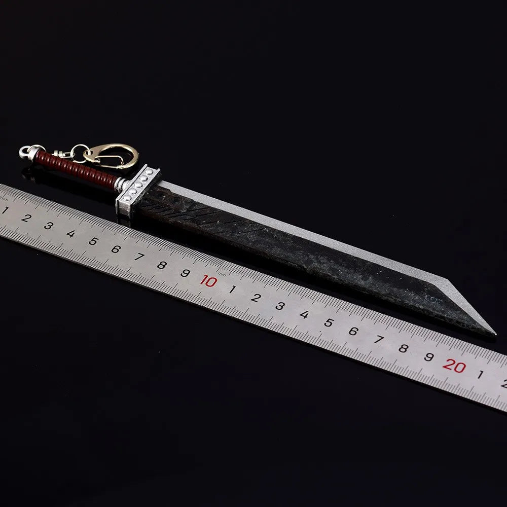 Final Fantasy Weapon Cloud Strife Buster Sword Keychain 22cm Metal Anime Game Samurai Uncut Blade Weapon Model Gifts Toy for Boy