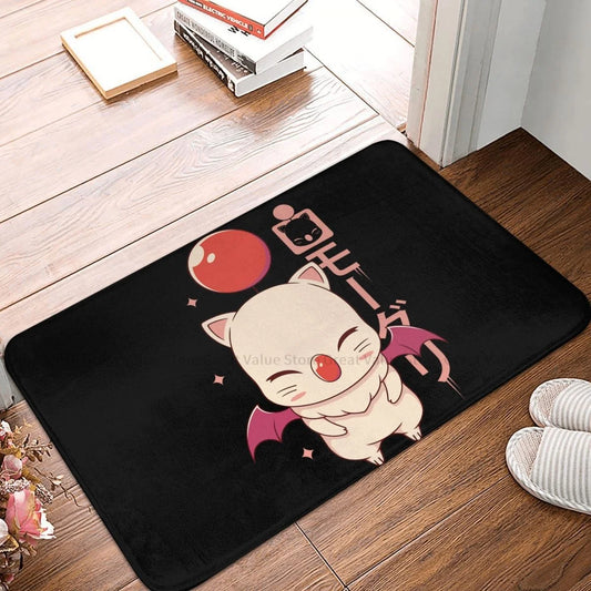 Final Fantasy XIV Game Bathroom Mat Moogle Kupo Doormat Kitchen Carpet Entrance Door Rug Home Decor