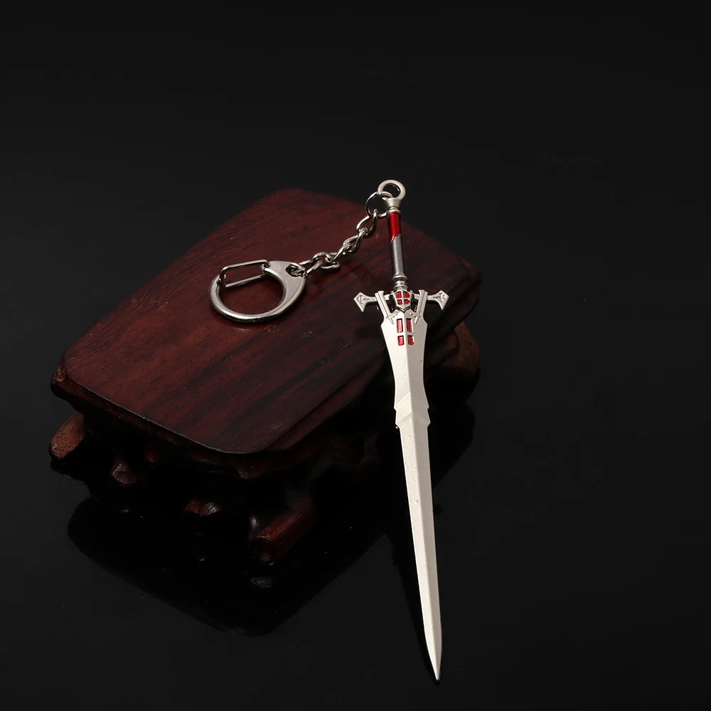 FINAL FANTASY XVI Clive Rosfield Invictus Sword Keychain Game Peripherals Metal Weapon Model Pendant Keyring For Fans Jewelry