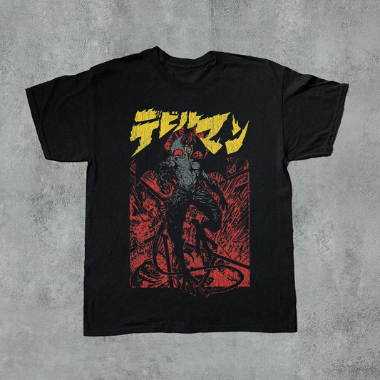 90'S Devilman Anime Black T-Shirt