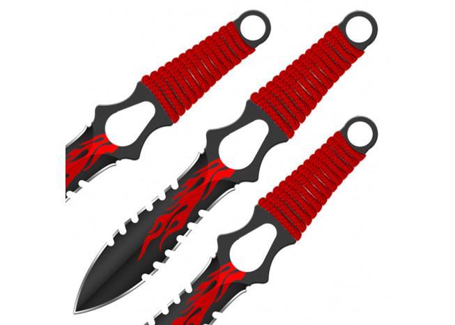 Flame Thrower Pin Point Throwing Knives