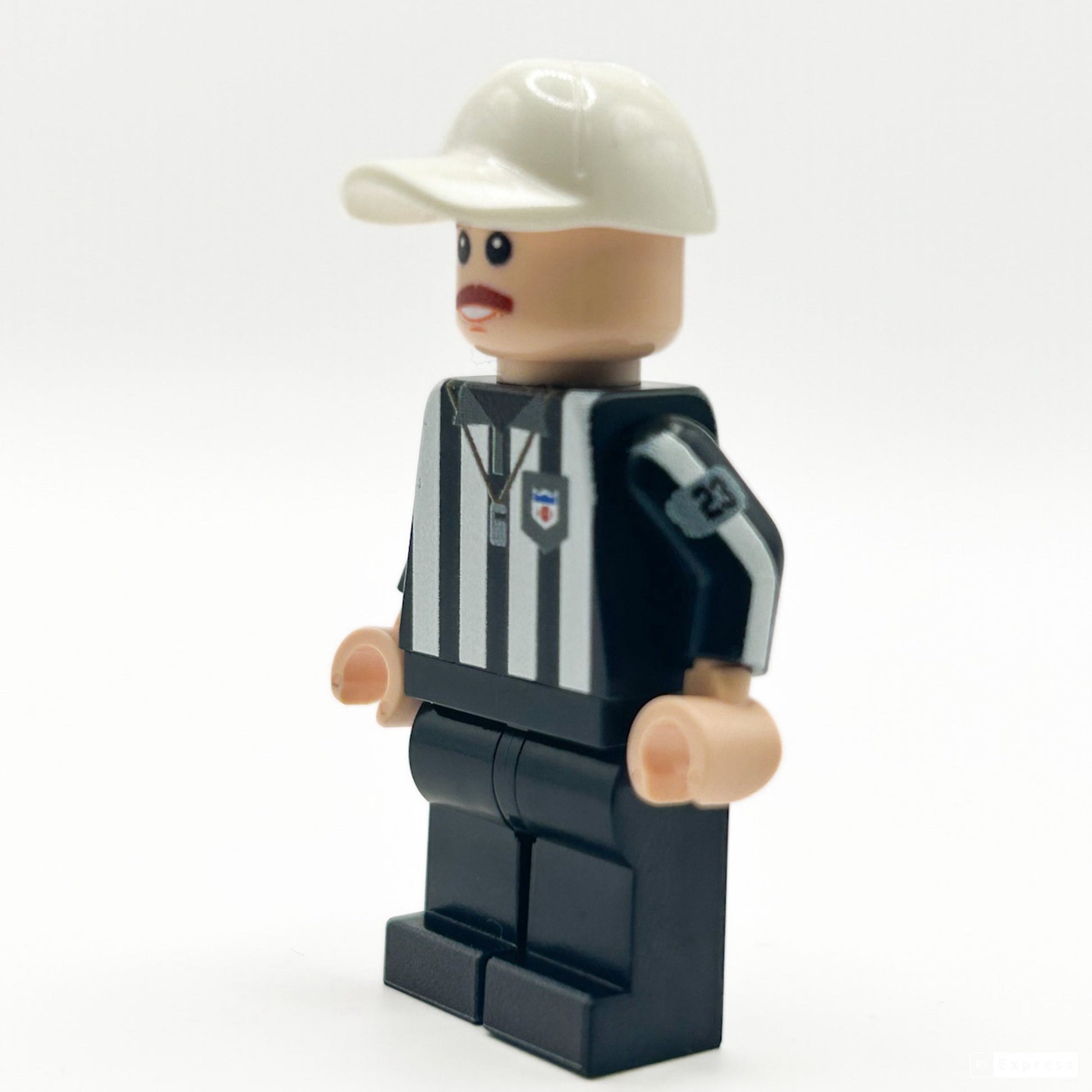 Football Referee Custom Minifig made with LEGO parts - B3 Customs