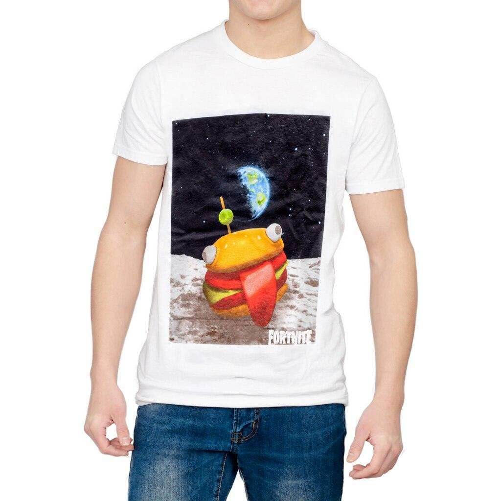 Fortnite Durrr Burger Space Adult White T-shirt - XS