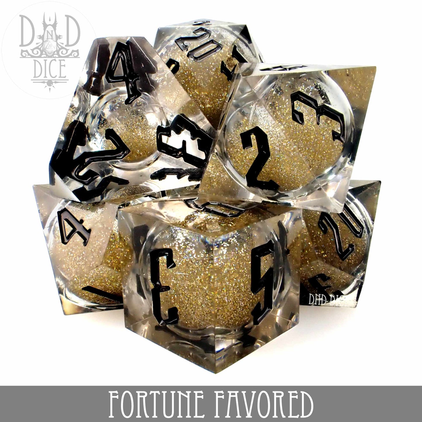 Fortune Favored Liquid Core Dice Set