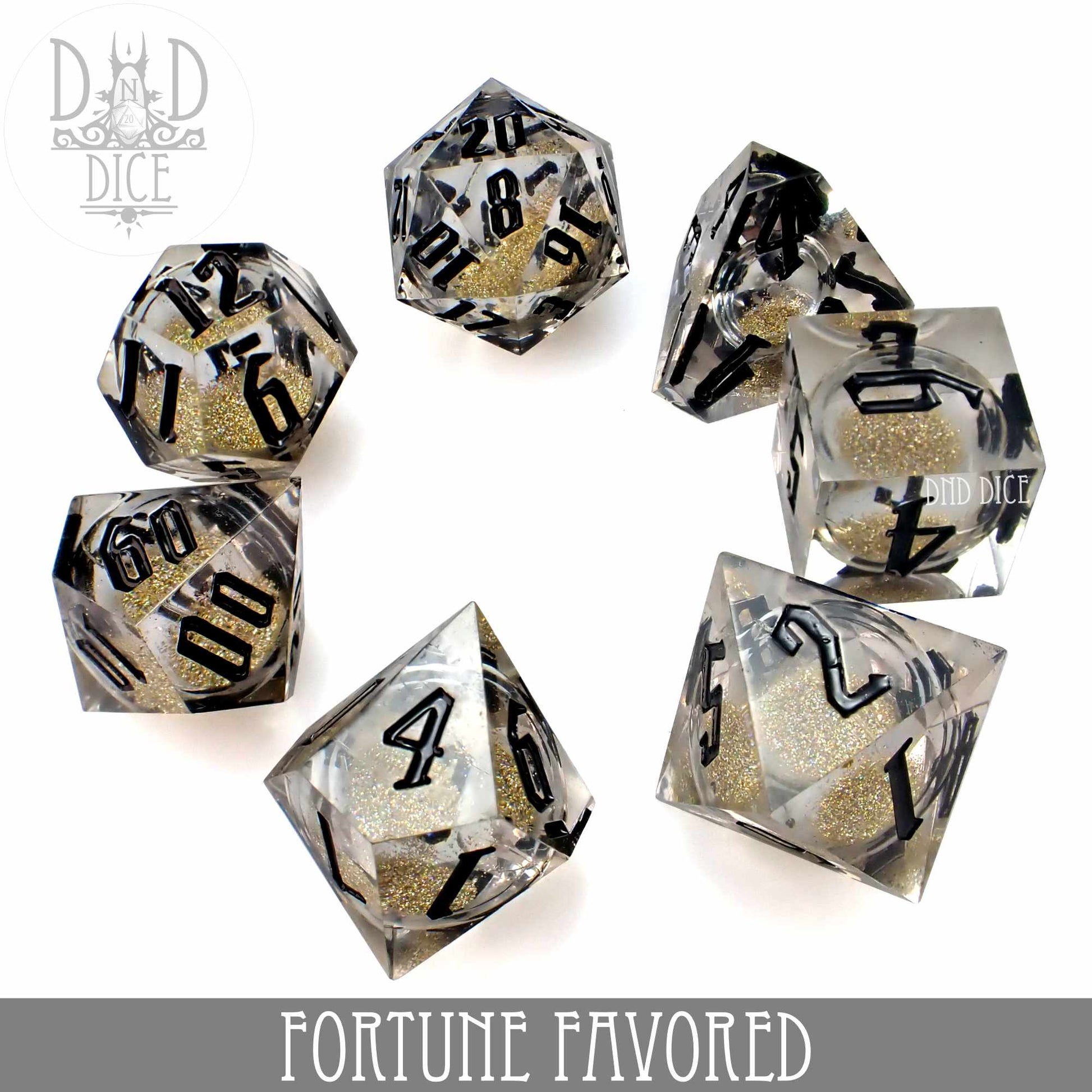 Fortune Favored Liquid Core Dice Set