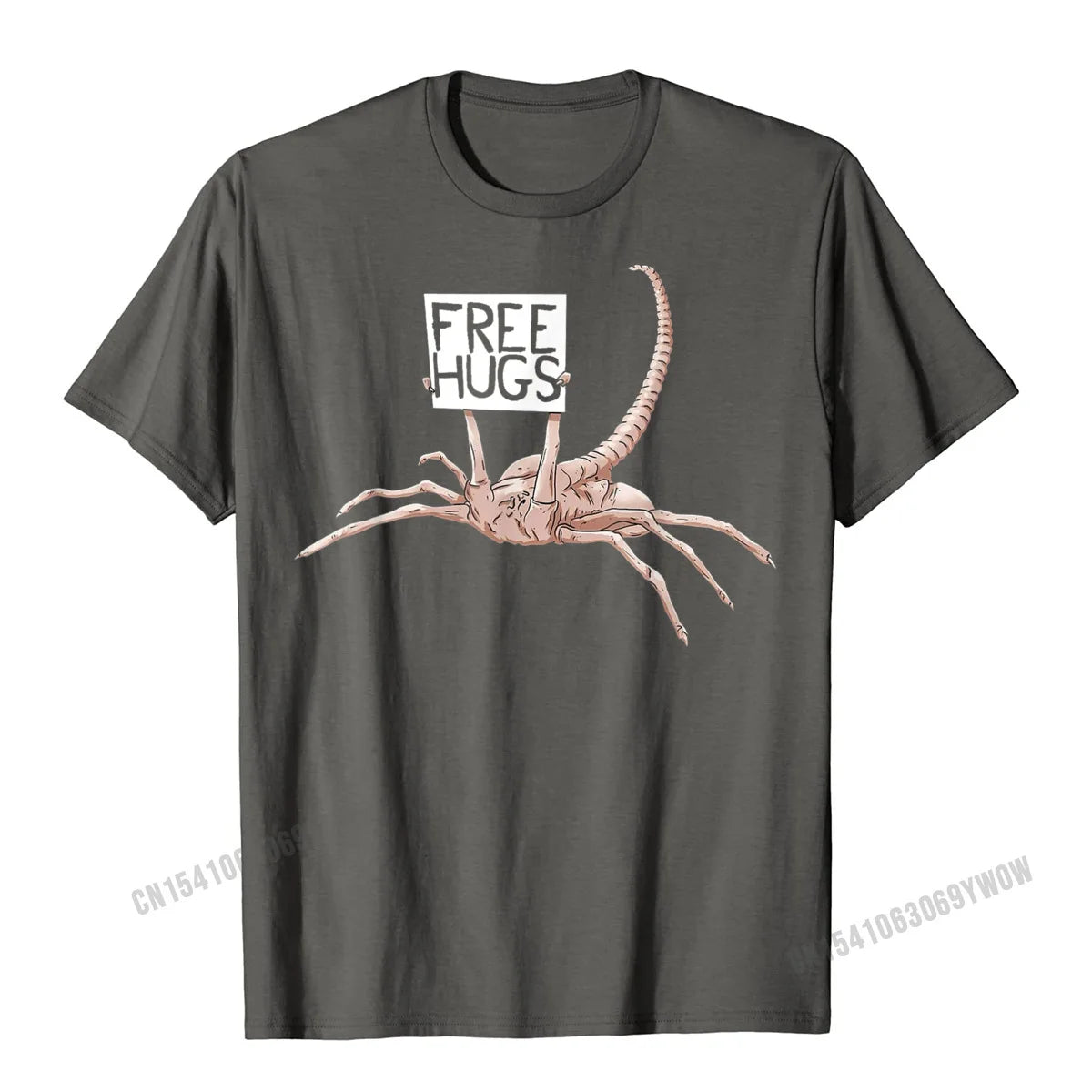 Free Hugs Funny Facehugger Aliens T-Shirt Harajuku Cotton T Shirt Comfortable Hip Hop Design Top T-Shirts