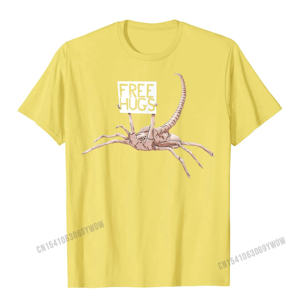 Free Hugs Funny Facehugger Aliens T-Shirt Harajuku Cotton T Shirt Comfortable Hip Hop Design Top T-Shirts