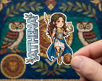 Athena Sticker and Magnet – Pallas Mythkins™ – Greek Goddess of Wisdom and Strategy | Waterproof & UV-Proof - Sticker / Mini