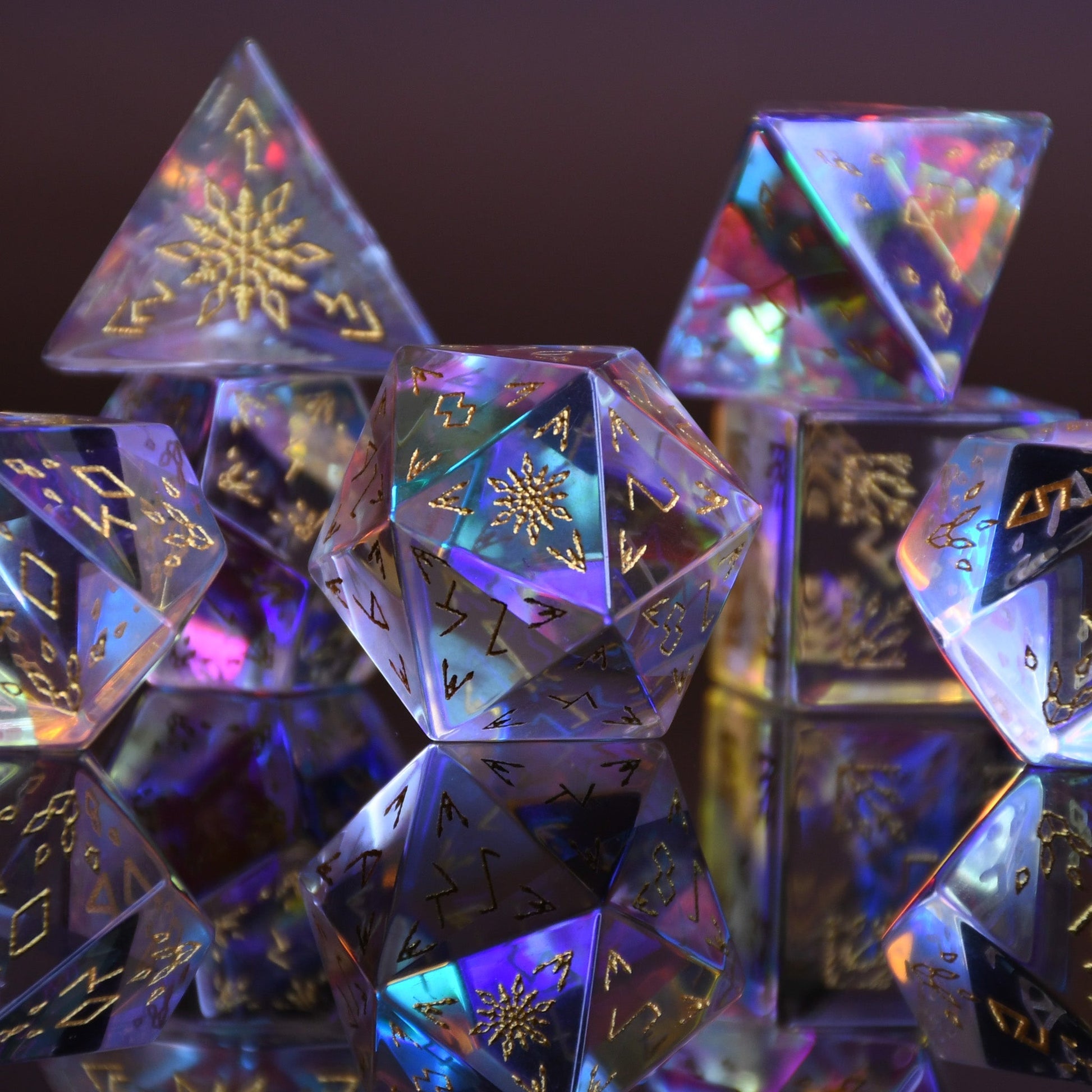 Frostbite Prism Glass Dice Set