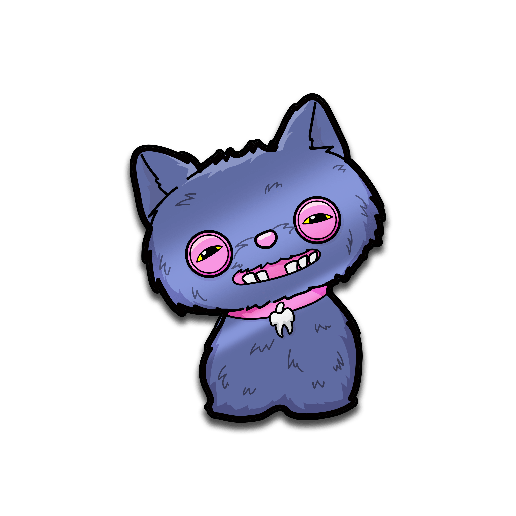 Fuggler - Alley Cats Cheezee (Blue) AR Pin