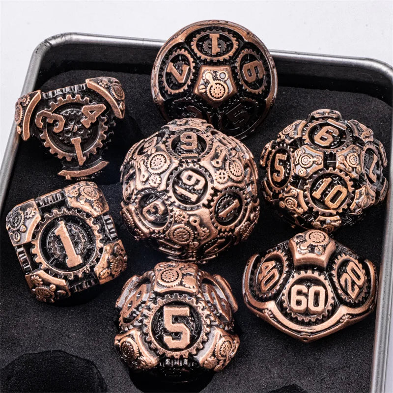 Full Set Dice for Dungeons and Dragons, Metal Dnd Dice Polyhedral Dice, RPG Dice, D&D Dice Gift D20 D12 D10 D8 D6 D4 Dice