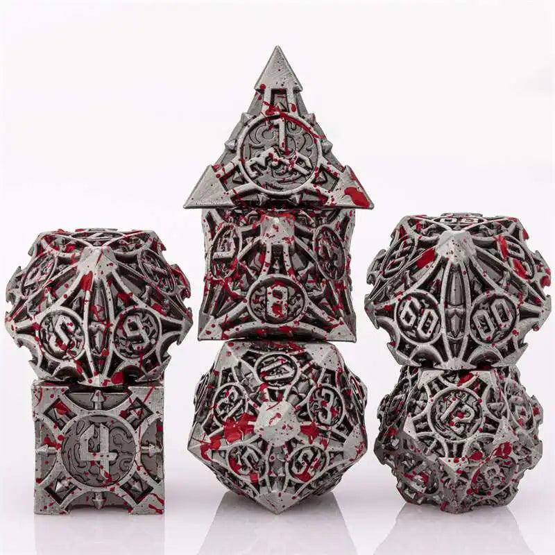 Full Set Dice for Dungeons and Dragons, Metal Dnd Dice Polyhedral Dice, RPG Dice, D&D Dice Gift D20 D12 D10 D8 D6 D4 Dice