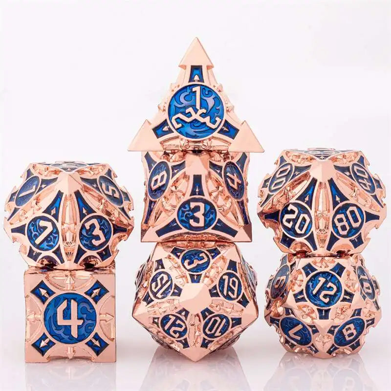 Full Set Dice for Dungeons and Dragons, Metal Dnd Dice Polyhedral Dice, RPG Dice, D&D Dice Gift D20 D12 D10 D8 D6 D4 Dice