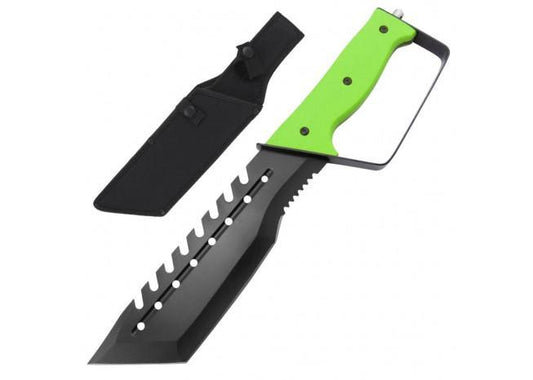 Full Tang Raving Lunatic Glass Breaker and Handguard Knife