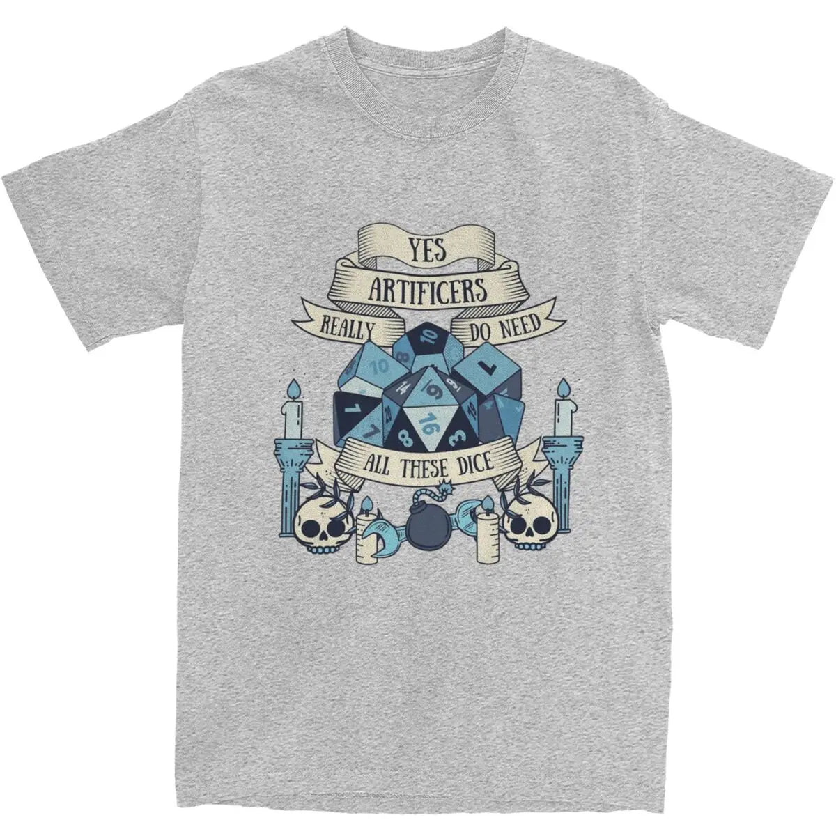 Fun Dice Artificer Dungeon And Dragon T-Shirts Men Women 100% Cotton Dnd Gaming Tee Shirt Unique Clothing