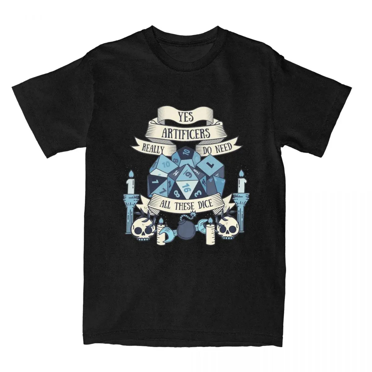 Fun Dice Artificer Dungeon And Dragon T-Shirts Men Women 100% Cotton Dnd Gaming Tee Shirt Unique Clothing