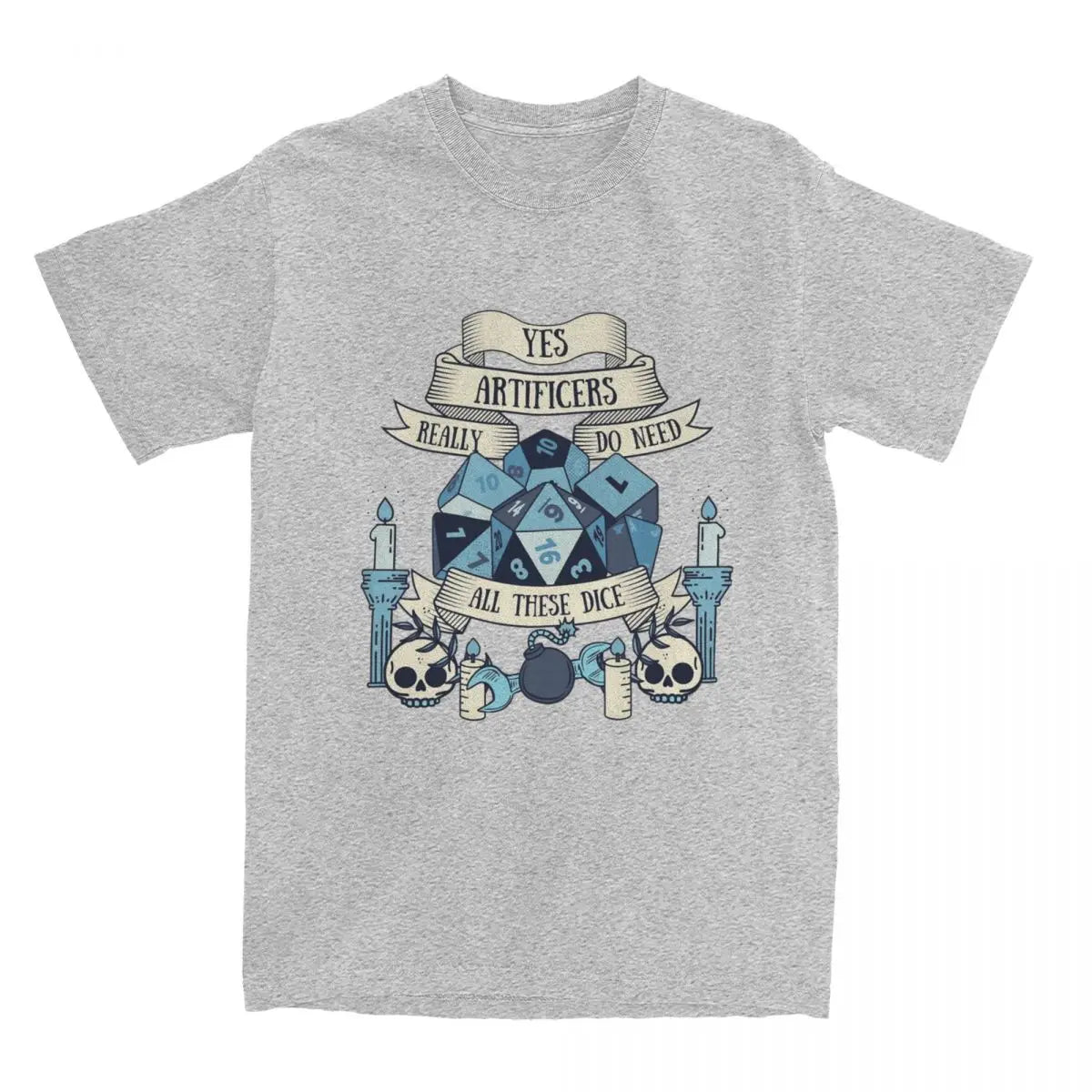 Fun Dice Artificer Dungeon And Dragon T-Shirts Men Women 100% Cotton Dnd Gaming Tee Shirt Unique Clothing