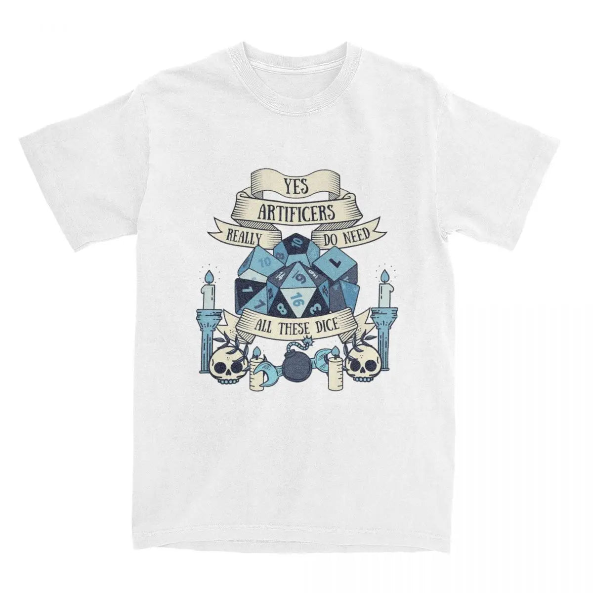 Fun Dice Artificer Dungeon And Dragon T-Shirts Men Women 100% Cotton Dnd Gaming Tee Shirt Unique Clothing