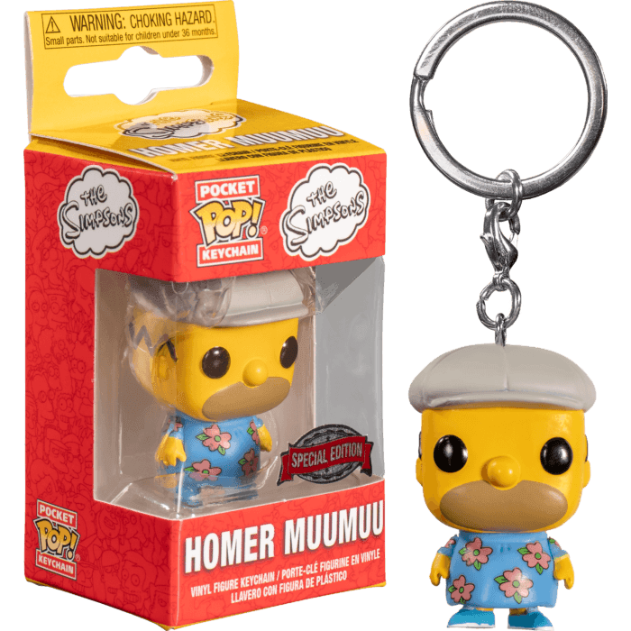 Funko POP! Keychain: The Simpsons - Homer Muumuu Pocket Keychain Special Edition Exclusive - 