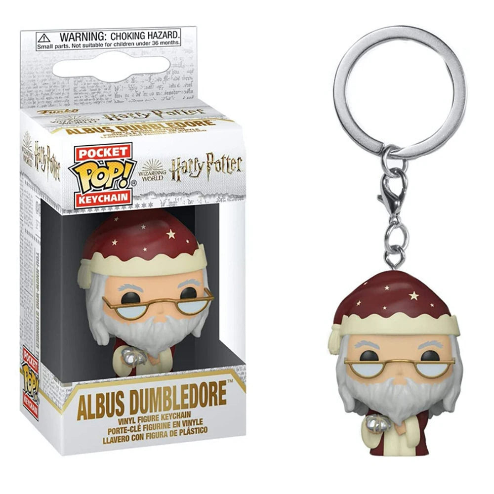 FUNKO Pocket Keychain Harry Potter Hermione Dumbledore Fantasy Adventure Movie Peripherals Backpack Pendant Keychain Xmas Gift