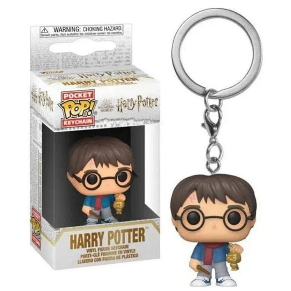 FUNKO Pocket Keychain Harry Potter Hermione Dumbledore Fantasy Adventure Movie Peripherals Backpack Pendant Keychain Xmas Gift