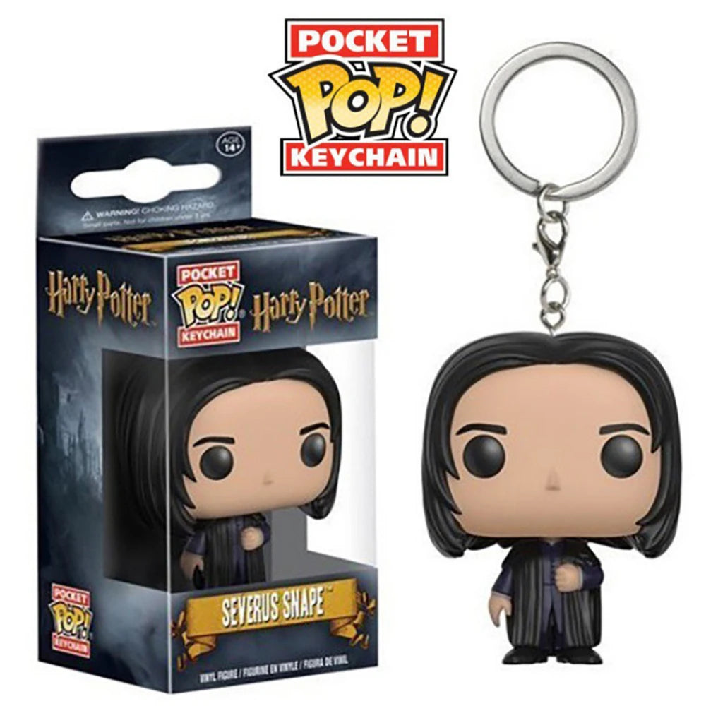 FUNKO Pocket Keychain Harry Potter Hermione Dumbledore Fantasy Adventure Movie Peripherals Backpack Pendant Keychain Xmas Gift