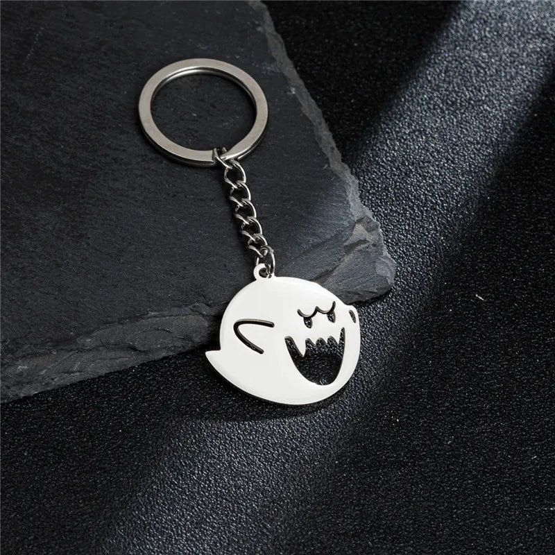 Funny Halloween Ghost Keychain Cartoon Skull Key Rings Gifts for Women Children Bag Keyring Pendant DIY Jewelry Accessories