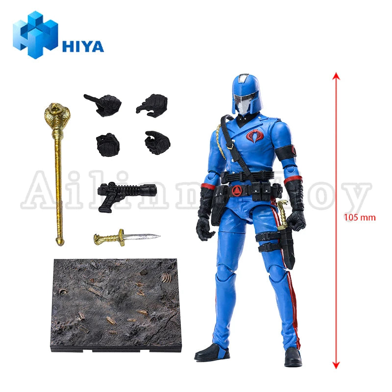 HIYA 1/18 4inch Action Figure Exquisite Mini Series G.I.JOE Cobra Commander Anime For Gift