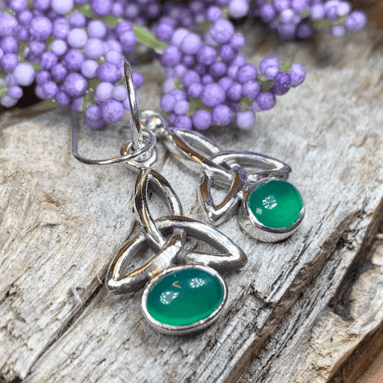 Jayden Trinity Knot Earrings - Amethyst