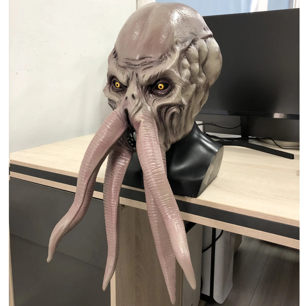 Game Baldur Gate 3 Lllithid Mind Flayer Squiddy Mask Cosplay Octopuses Monster Latex Helmet Gift Creative Halloween Party Props