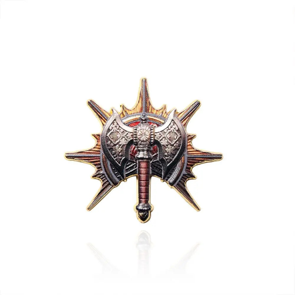 Game Baldur's Gate 3 Cosplay Badge Pins Barbarian Fighter Warlock Unisex Metal Brooches Lapel Pin Props Accessories Jewelry