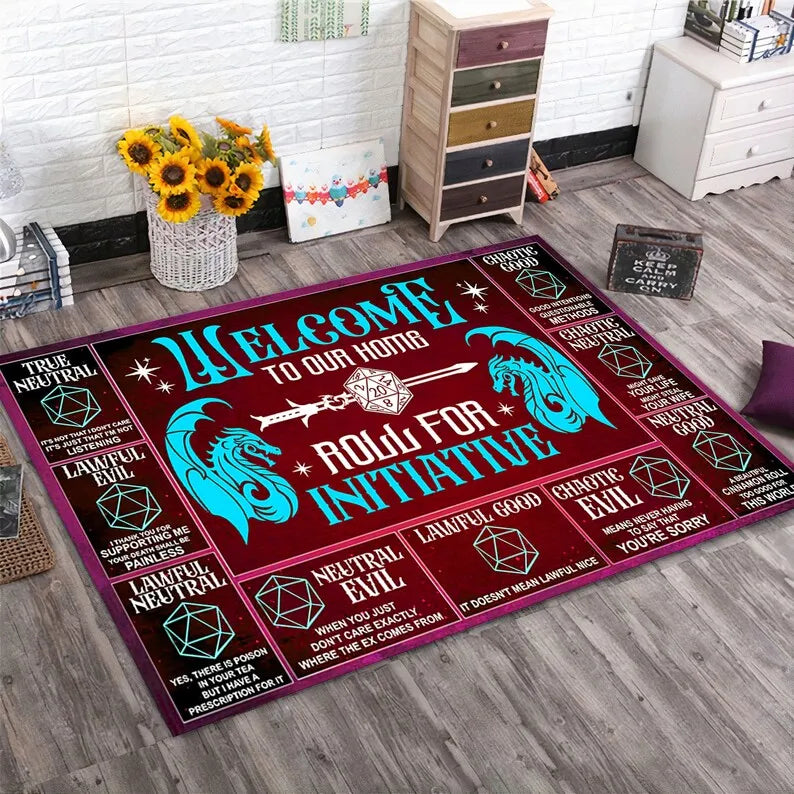 Game Bathroom Mat Dragon Breath Door Mat Kitchen Carpet Balcony Carpet Home Decoration Dungeons Dragons Rug Kids Room Area Rugs